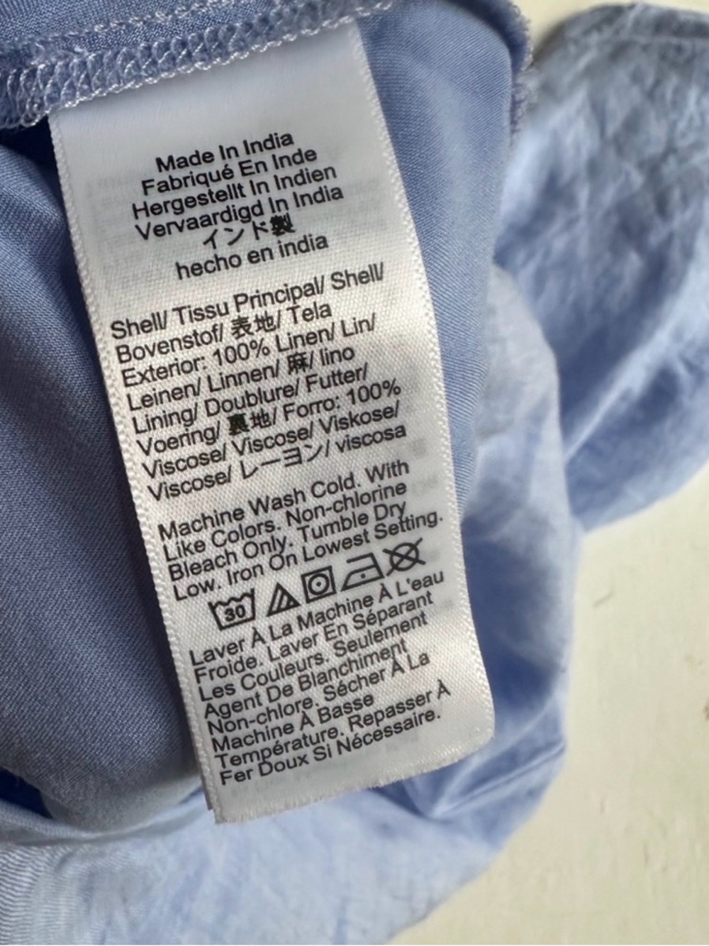 J Crew Gwyneth Slip Skirt in
Linen French Blue - Picture 5 of 8